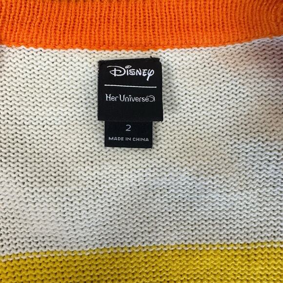 Disney Her Universe Halloween Candy Corn Cardigan Mickey & Minnie Size 2 (18-20) - Picture 8 of 16